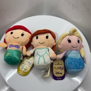 Hallmark Itty Bittys Disney Elsa, Wedding Ariel and Ariel (lot of 3)